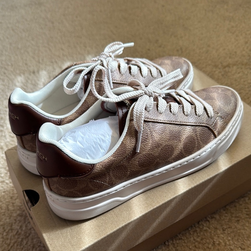 Coach Brown Khaki Sneakers - Picture 3 of 5